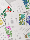 2026 Mini Calendar Cards- Floral Monthly