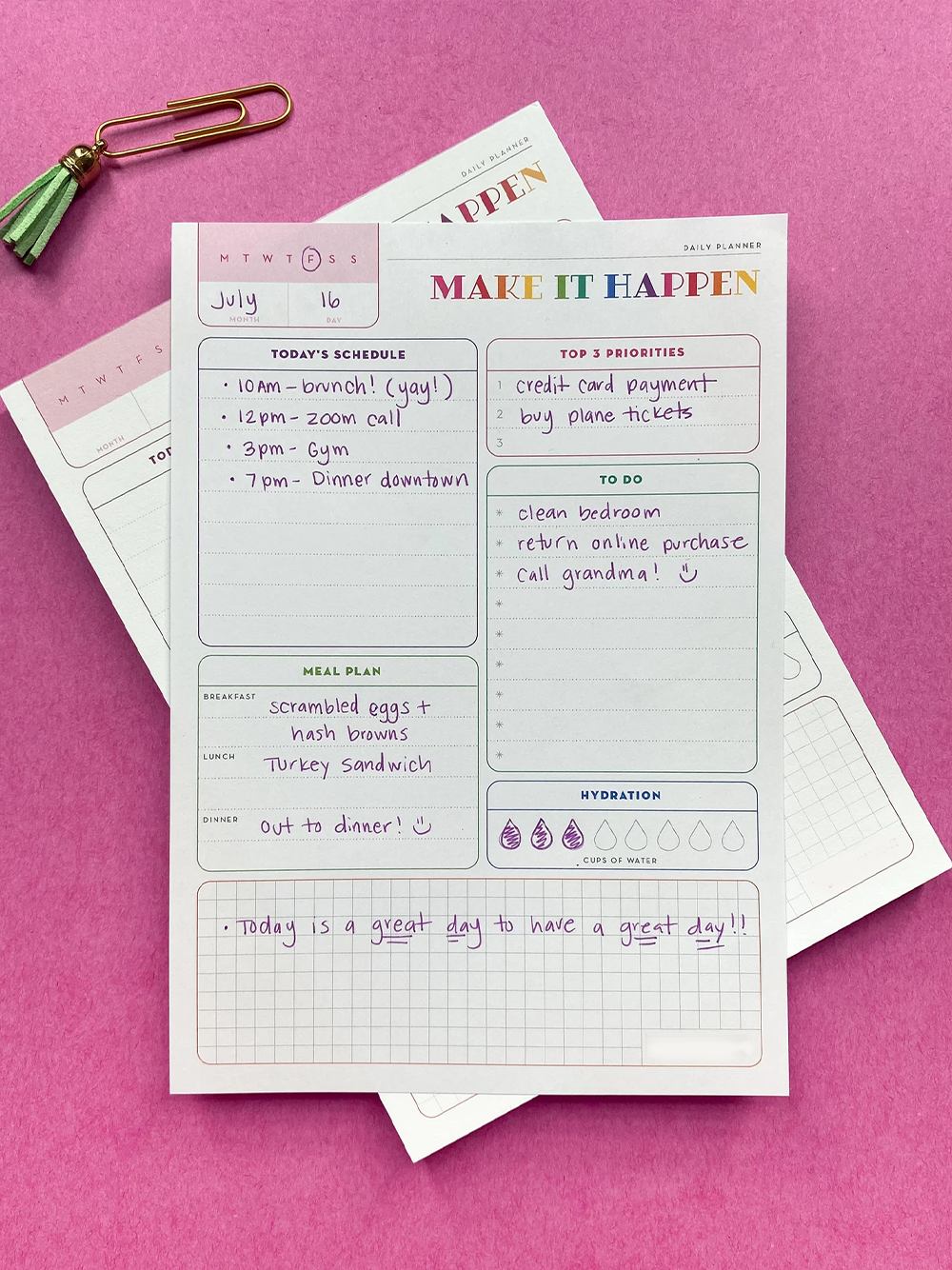 Daily Planner - To-Do List, Meal & Habit Tracker