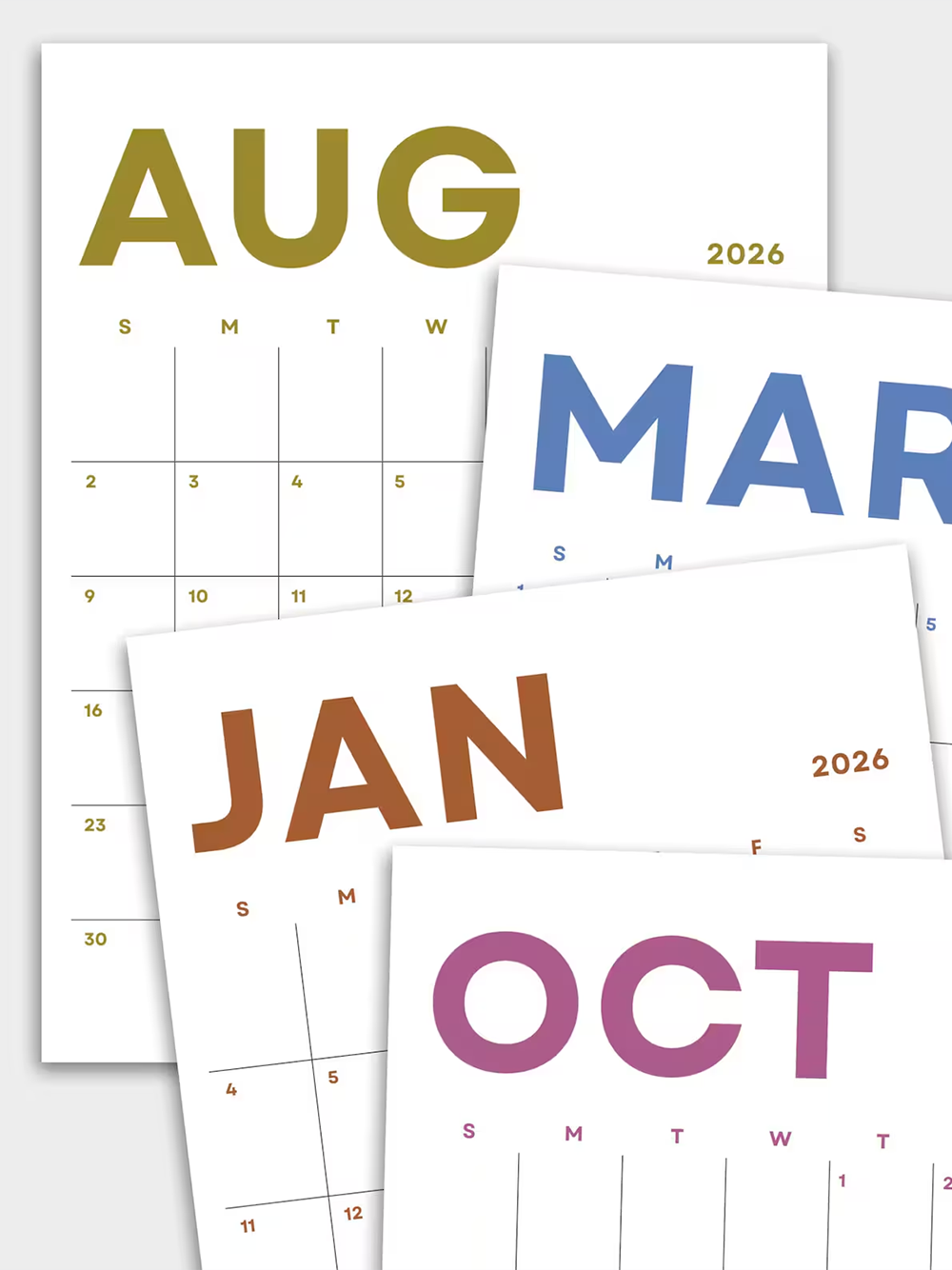 Minimalist 2026 Calendar