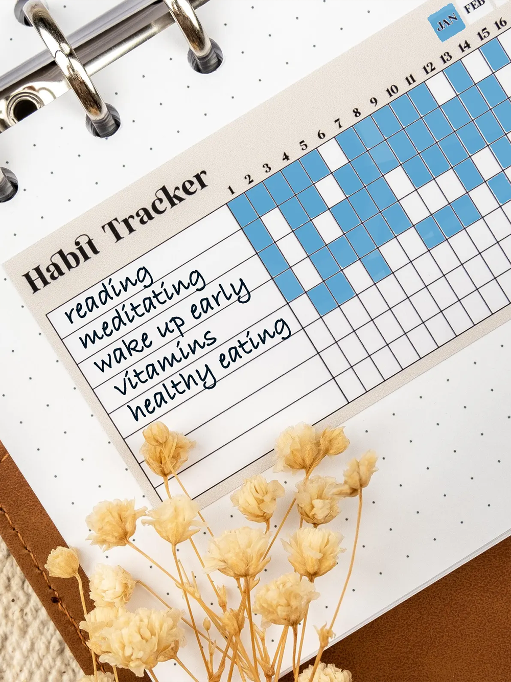 Monthly Habit Tracker Sticker