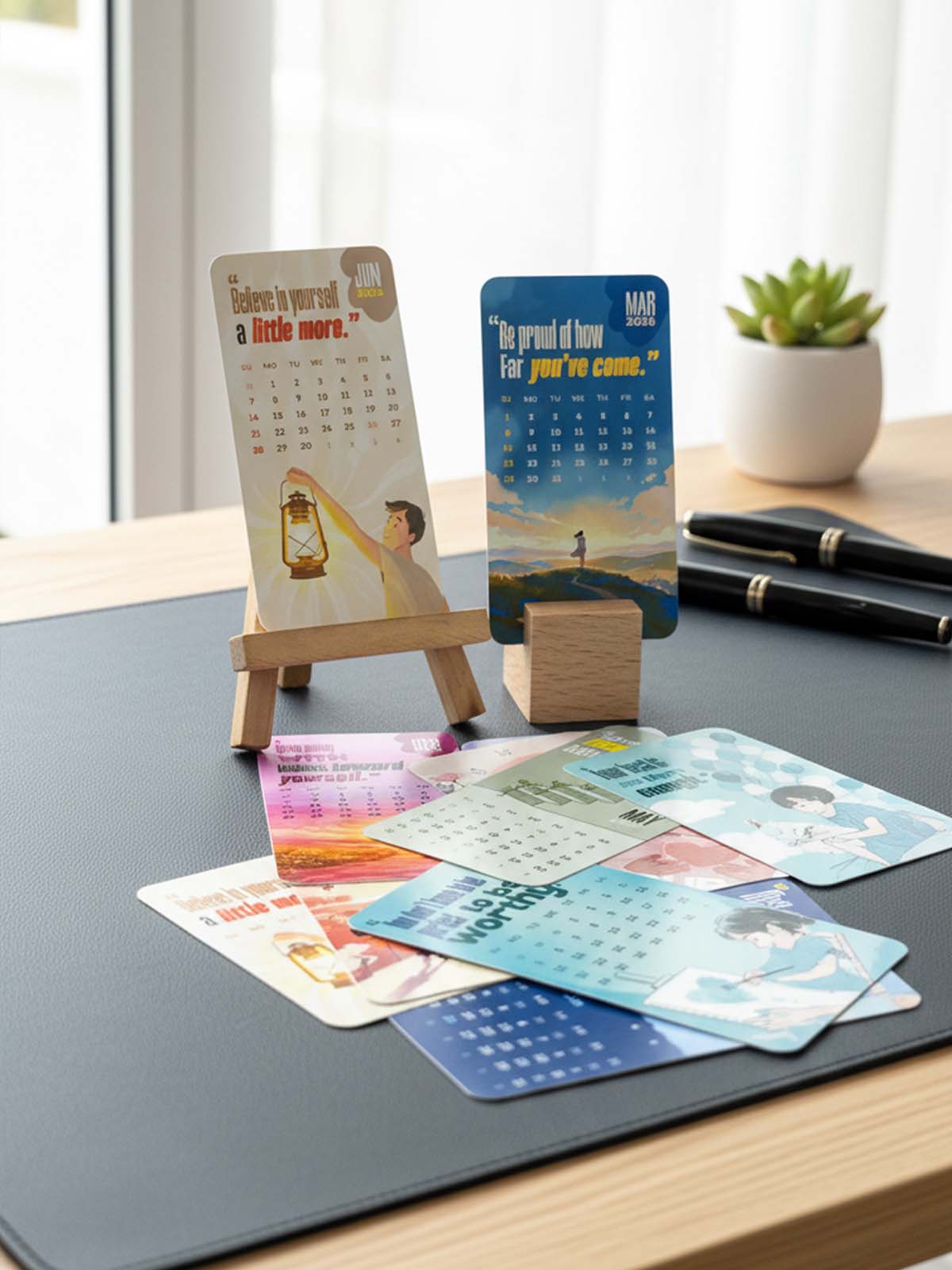 Self-Love & Positive Energy Mini Desk Calendar 2026